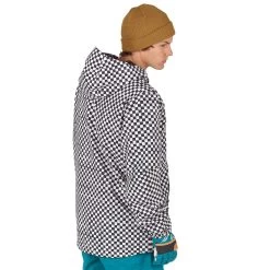 Analog Caldwell Herren-Snowboardjacke Stout White Speed Check Herren -Skiausrüstung Geschäft analog caldwell anorak 17071101 001 03 gross