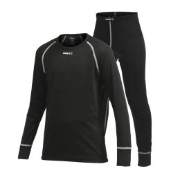 Craft Keep Warm Set Skiunterwäsche Black Kinder