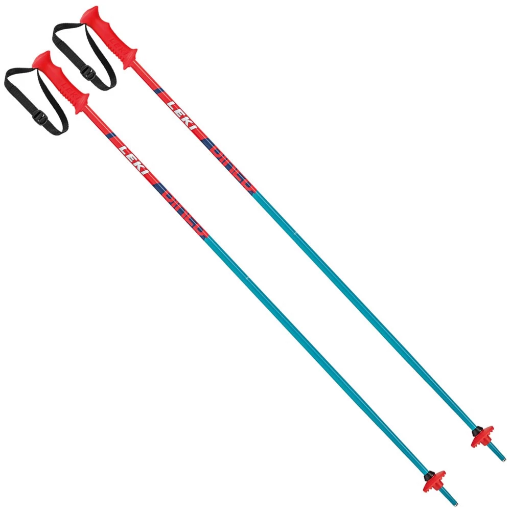 Leki Rider Skistöcke Petrol-Weiß/Blau-Neonrot Kinder 3 Leki Rider Skistöcke Petrol-Weiß/Blau-Neonrot Kinder