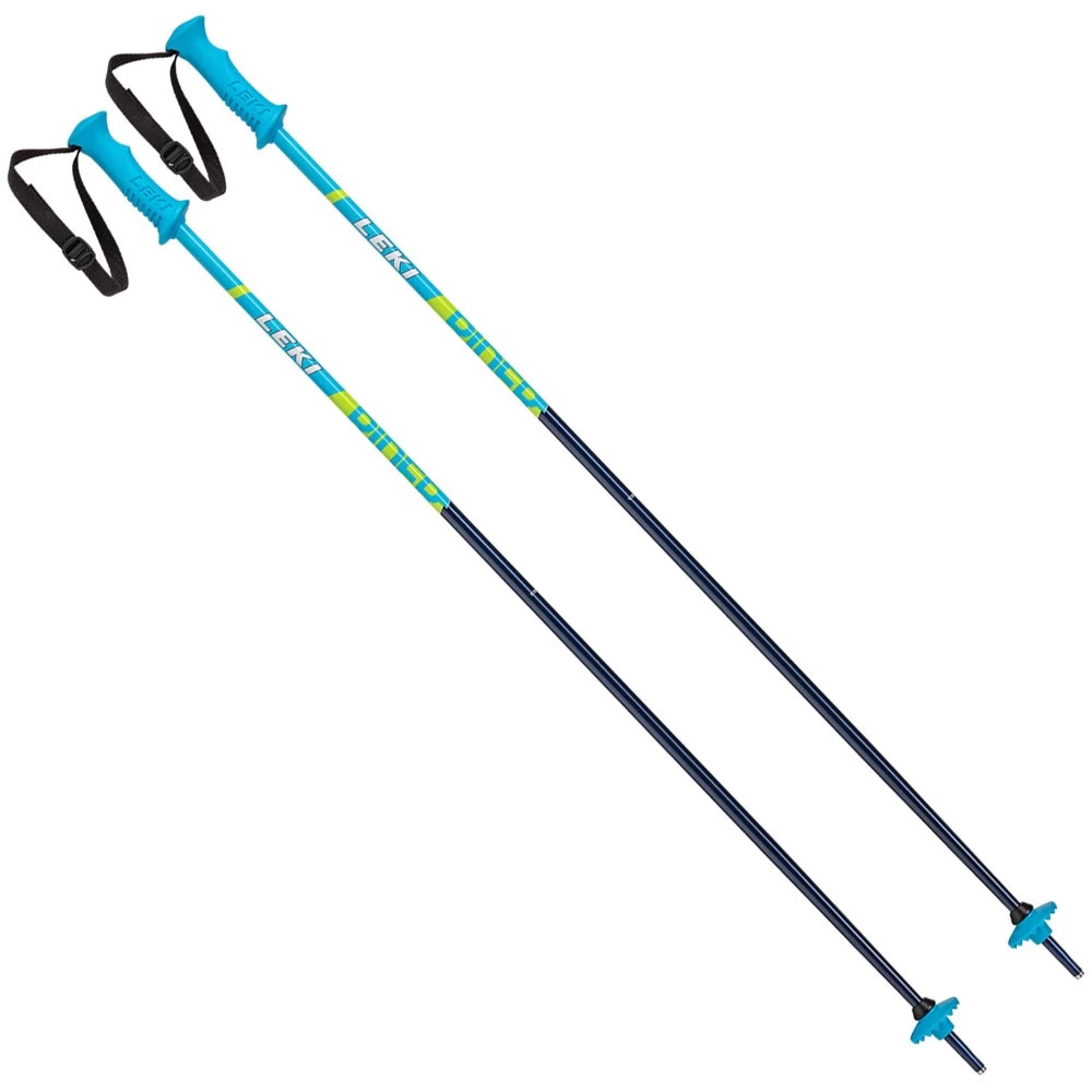 Leki Rider Ski-Stöcke Blau-Weiß/Cyan-Neongelb Kinder 3 Leki Rider Ski-Stöcke Blau-Weiß/Cyan-Neongelb Kinder