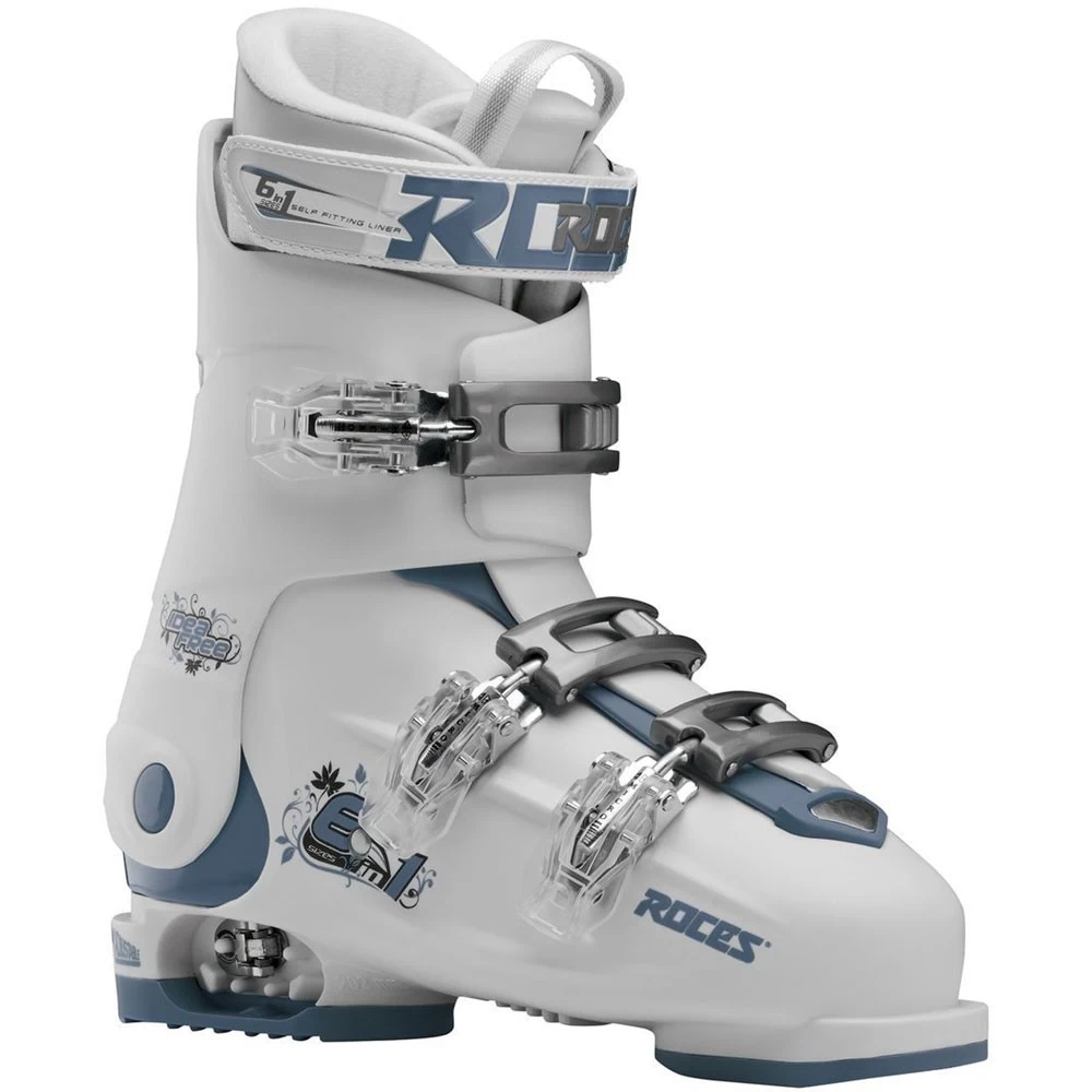 Roces Idea Free Skistiefel White/Teal Kinder 3 Roces Idea Free Skistiefel White/Teal Kinder