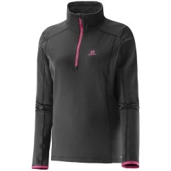 Salomon Discovery Active Half-Zip Fleecepullover Black/Black Damen