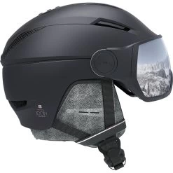 Salomon Icon2 Visor Snowboardhelm Black/Silver Uni Damen