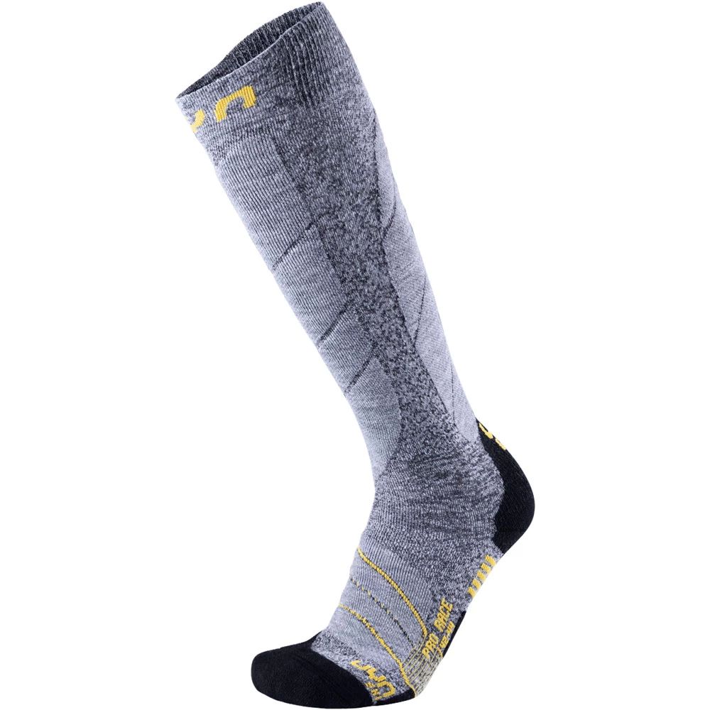 UYN Ski Pro Race Skisocken Grey Melange/Pearl Grey Herren 3 UYN Ski Pro Race Skisocken Grey Melange/Pearl Grey Herren